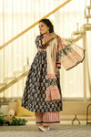 Black heritage handblock suit set