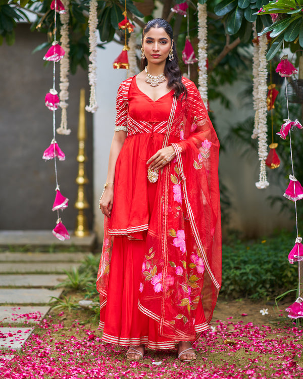 Gulzaar Red Suit Set