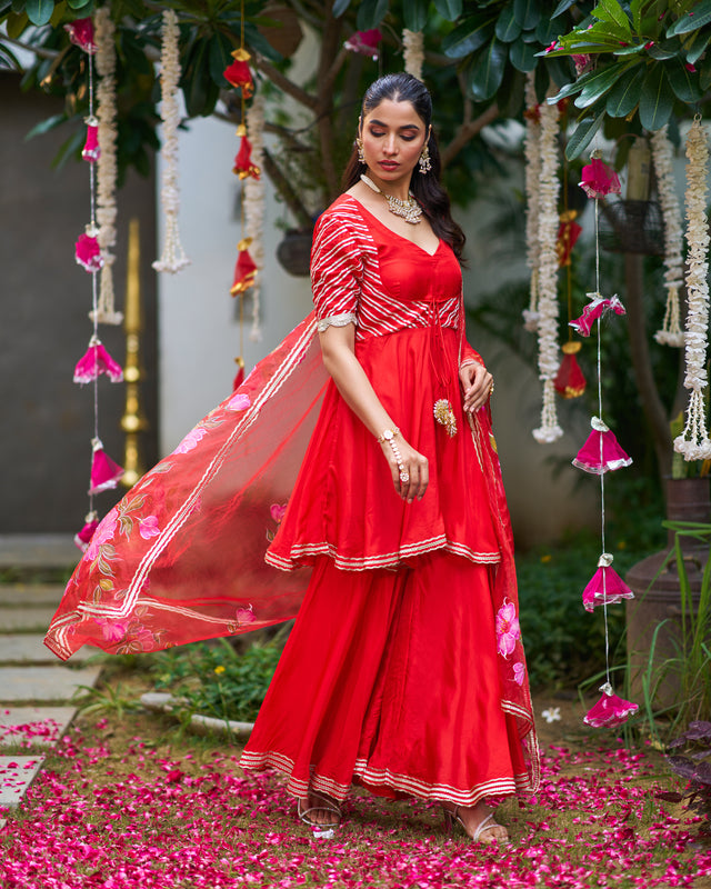 Gulzaar Red Suit Set