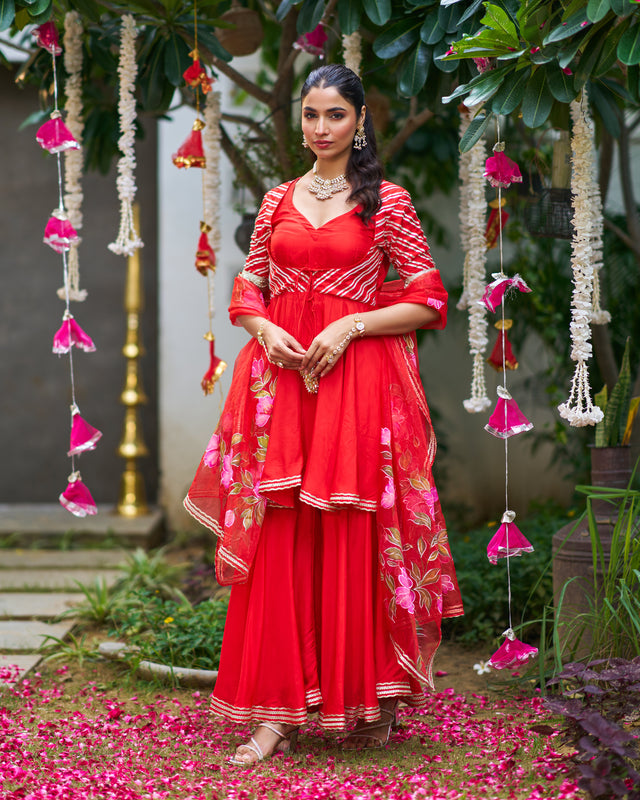 Gulzaar Red Suit Set