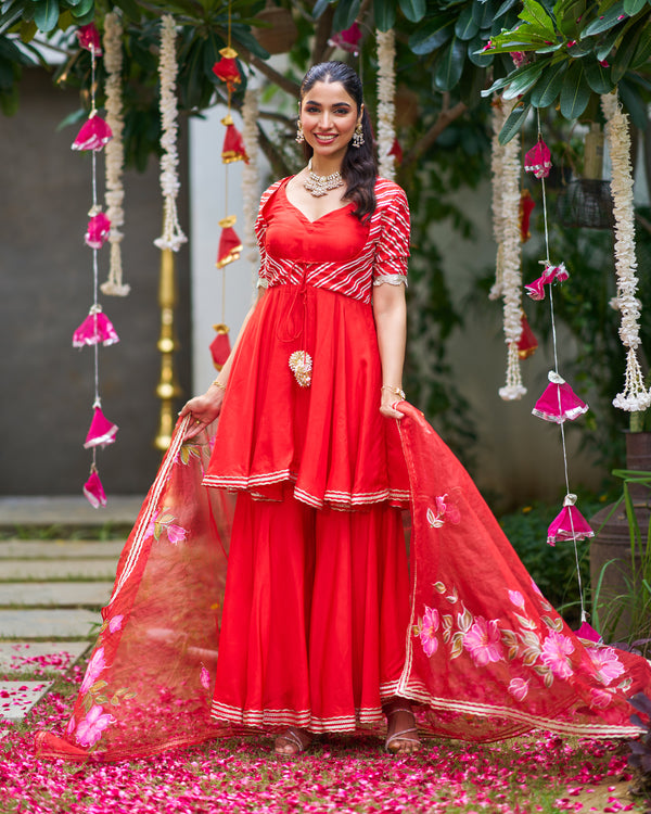 Gulzaar Red Suit Set