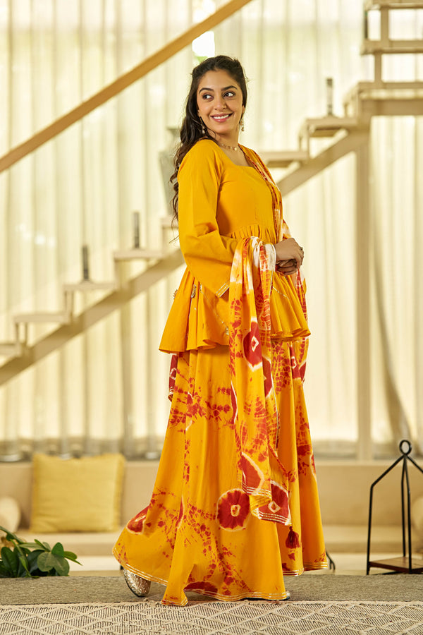 Pitambari Peplum Sharara set