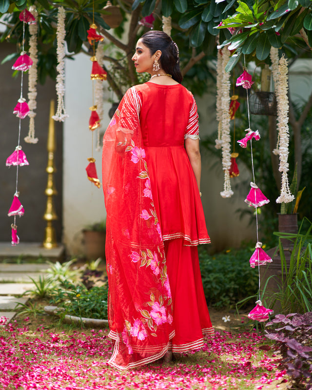 Gulzaar Red Suit Set