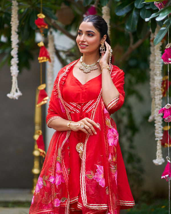 Gulzaar Red Suit Set