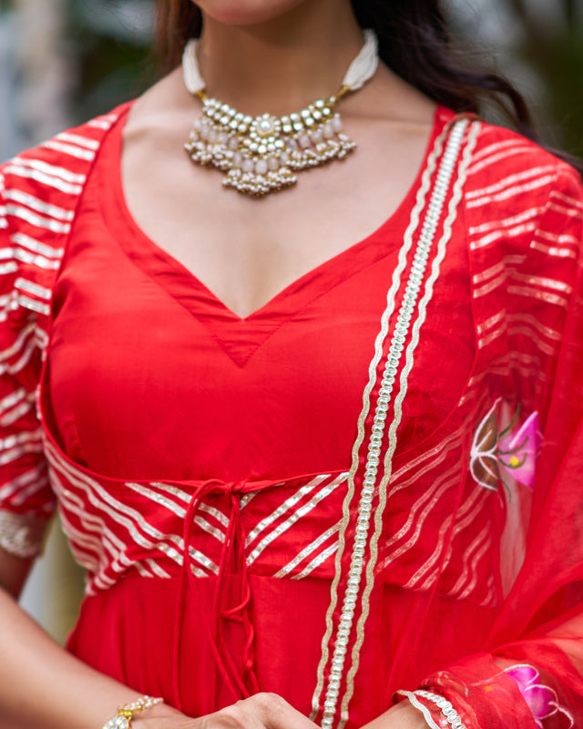 Gulzaar Red Suit Set