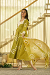 Sunehri Bhandhej Anarkali set