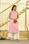 Pink Strip kurta set