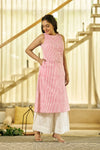 Pink Strip kurta set