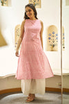 Pink Strip kurta set