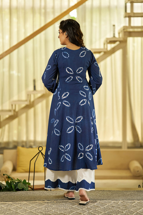 The Blue Moon tie dye kurta set