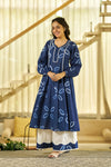 The Blue Moon tie dye kurta set