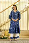 The Blue Moon tie dye kurta set