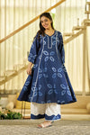 The Blue Moon tie dye kurta set
