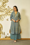 Kesar Dhari tie dye kurta set