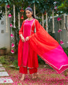 Gulaabi laal Saaya Suit Set