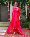 Gulaabi laal Saaya Suit Set