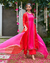 Gulaabi laal Saaya Suit Set