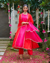 Gulaabi laal Saaya Suit Set
