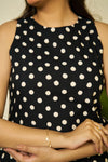 Polka grace handblock kurta set