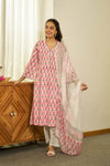 Gul-e-Surkh handblock suit set