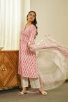 Gul-e-Surkh handblock suit set