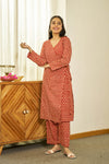 Gerua Bagru handblock kurta set