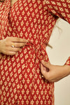Gerua Bagru handblock kurta set