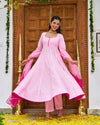 Petal Pink Anarkali Suit Set