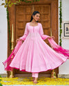 Petal Pink Anarkali Suit Set