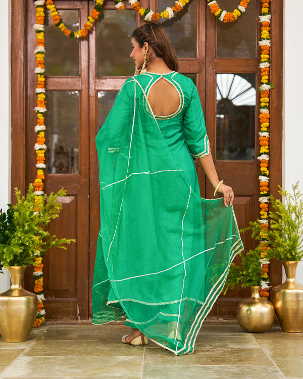 Forest Phulkari Suit Set