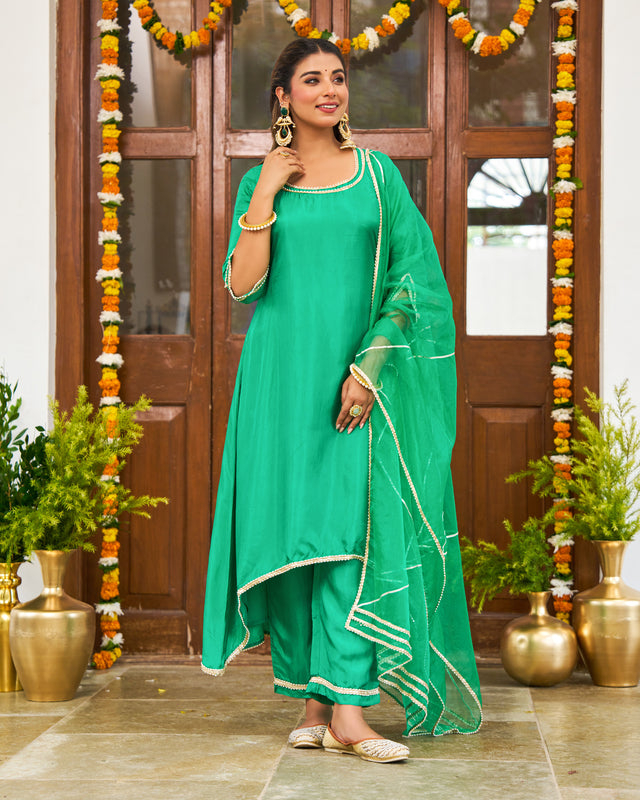 Forest Phulkari Suit Set