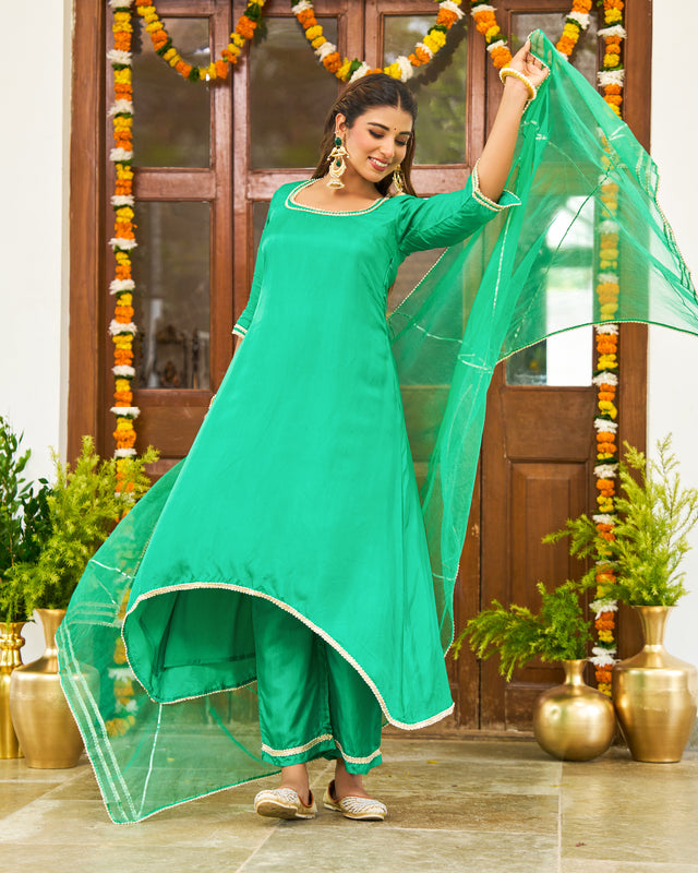 Forest Phulkari Suit Set