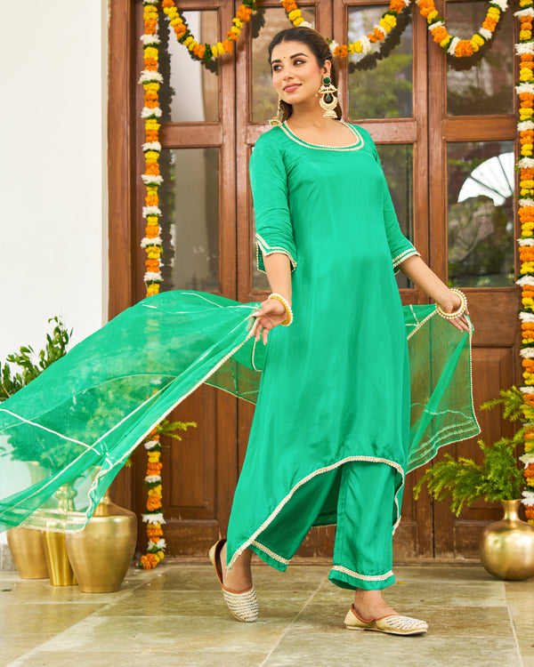 Forest Phulkari Suit Set