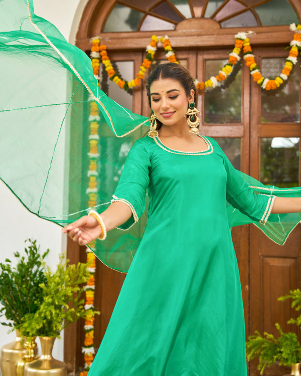 Forest Phulkari Suit Set