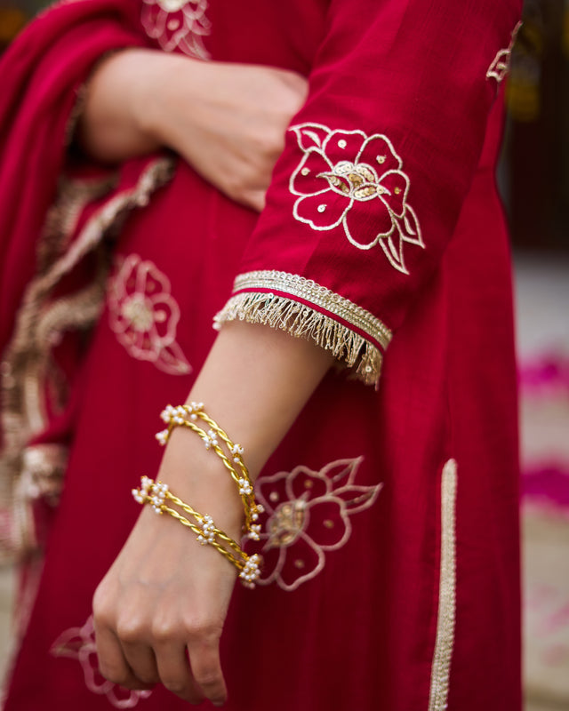 Ruby Maroon Suit Set