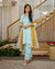 Ice Blue Upada silk suit set