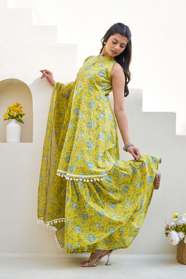 Vihana Cotton Sharara Set