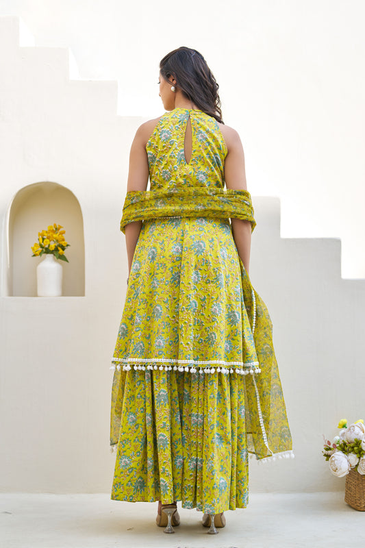 Vihana Cotton Sharara Set