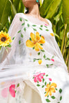 Reeha White Chanderi Hand-Painted Kurta Set