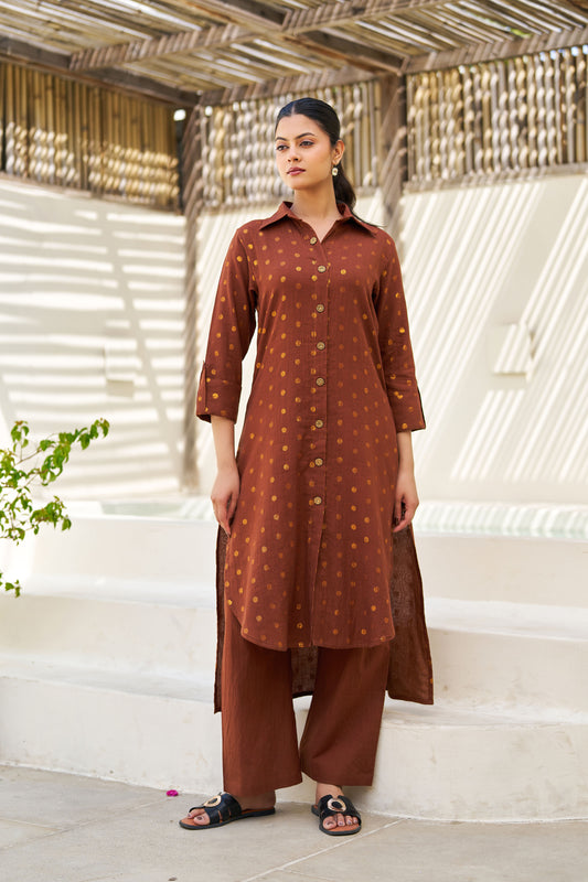 Gargee Cotton Lurex Coord Set