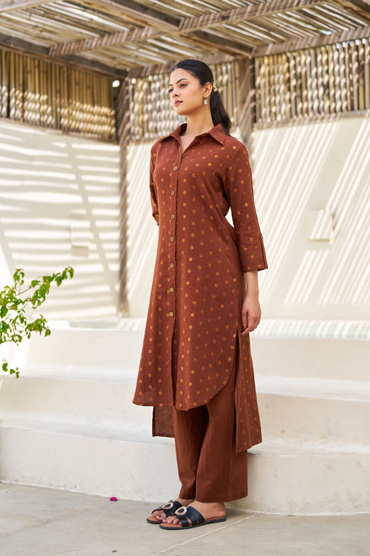 Gargee Cotton Lurex Coord Set