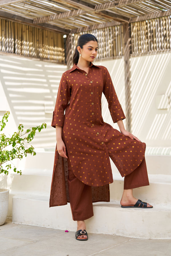Gargee Cotton Lurex Coord Set