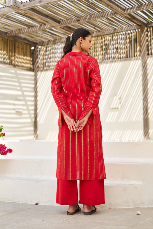 Anaya Cotton Lurex Coord Set