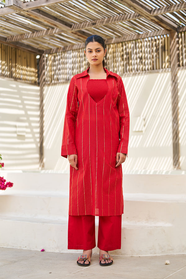 Anaya Cotton Lurex Coord Set