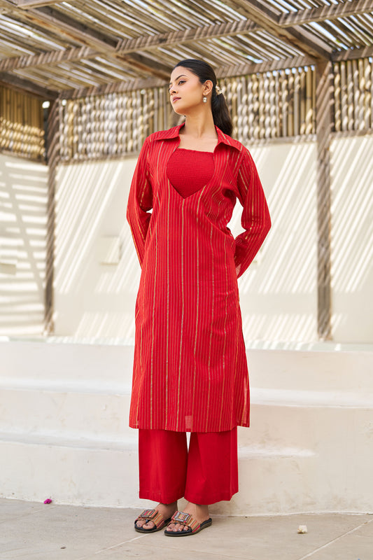Anaya Cotton Lurex Coord Set
