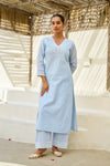 Reva Blue Cotton Coord Set
