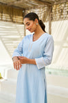 Reva Blue Cotton Coord Set