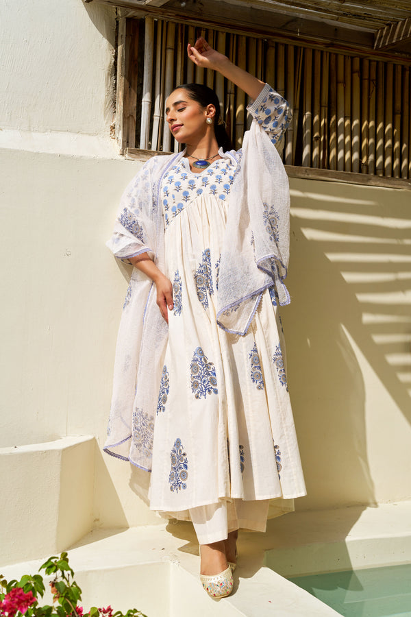 Blue Petal Grace Suit Set