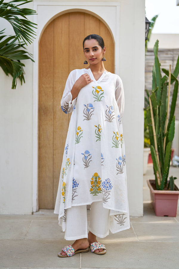 Spring Flower Kurta Set