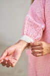 Aabha Pink Cotton Schiffli Coord Set